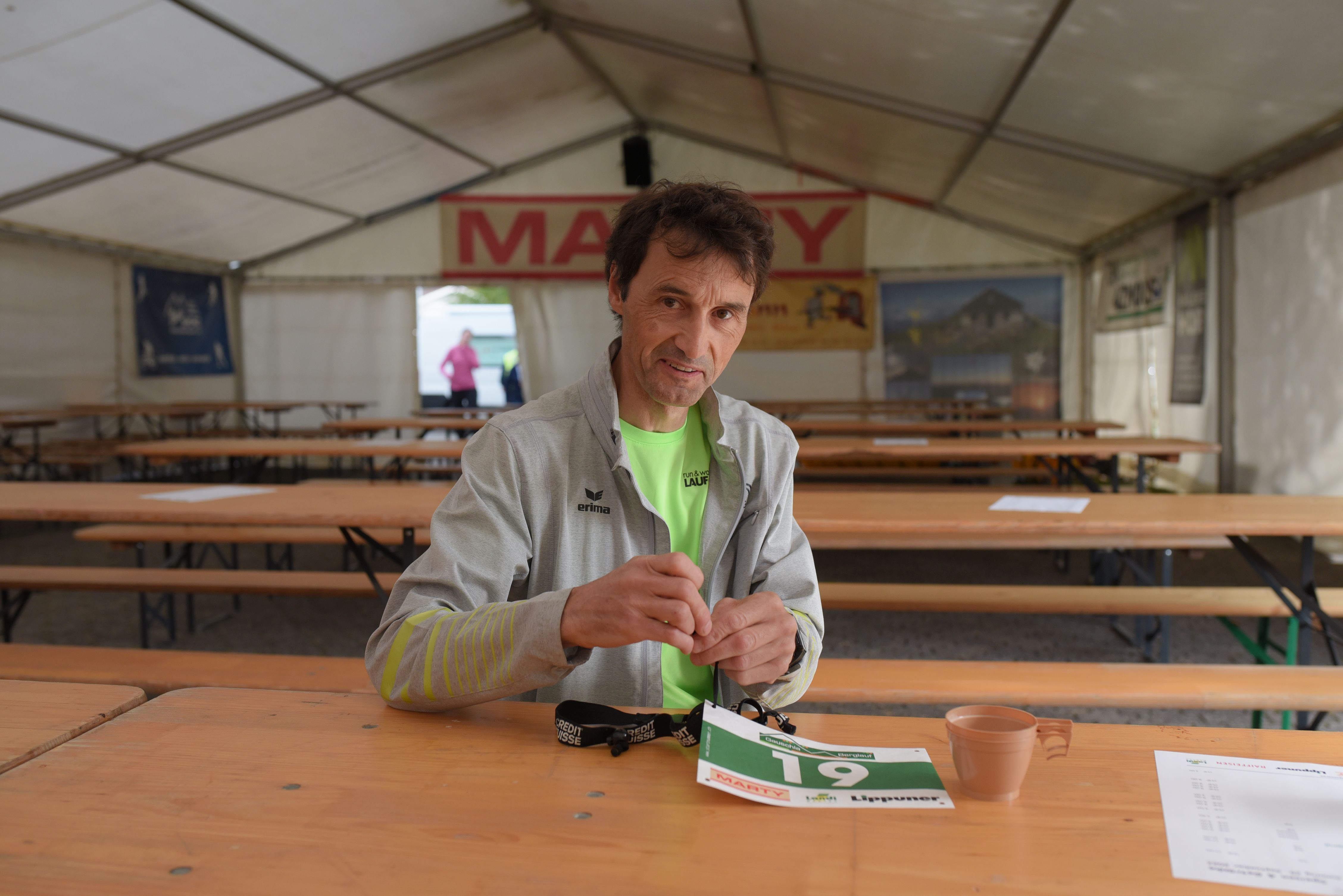 Alex Grimm macht sich bereit.